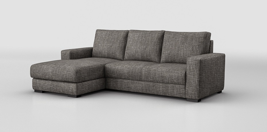 Carviano - corner sofa with a bed mechanism left peninsula with compartment